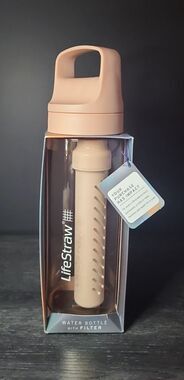 LifeStraw Go Series 22 oz Water Bottle with Carbon Filter BLOSSOM PINK - NEW
